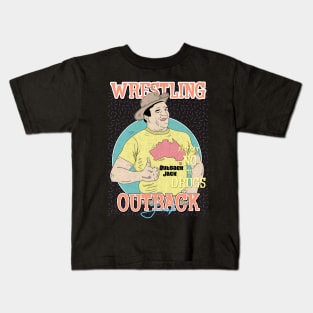 Artwork Outback Jack Wrestling Aesthetic  // Just Say No To Drugs Kids T-Shirt